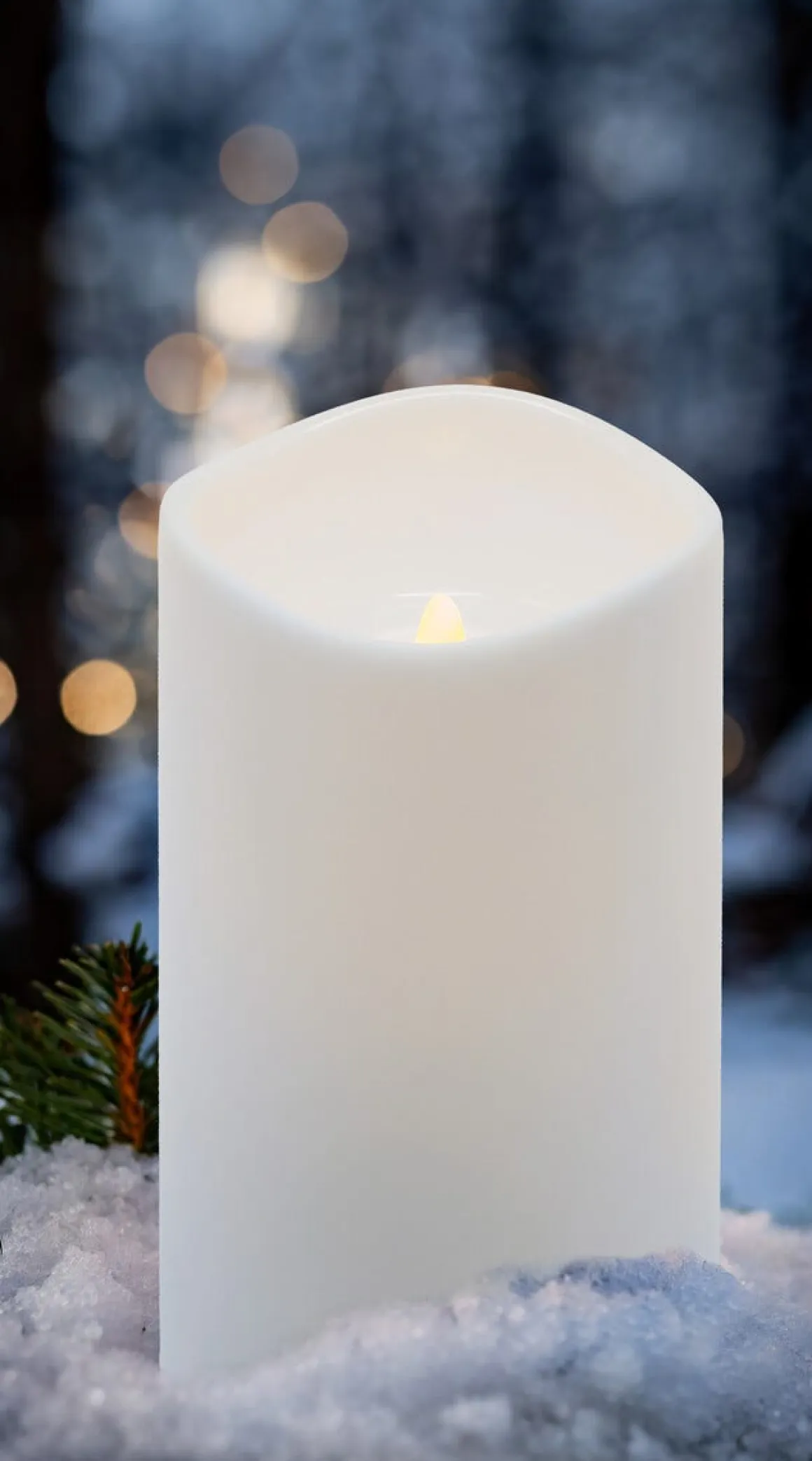 Northlight LED-kubbelys med timer, utendørs, hvitt