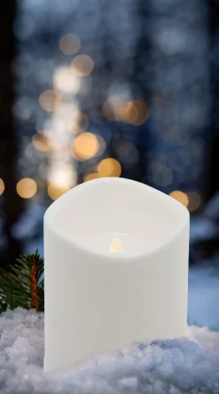 Northlight LED-kubbelys med timer, utendørs, hvitt