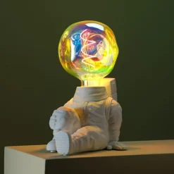 Northlight Neil bordlampe astronaut, E27, hvit