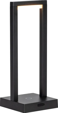 Northlight oppladbar bordlampe USB, svart