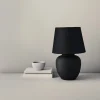 Northlight Selma bordlampe i svart keramikk