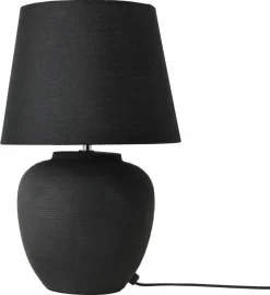Northlight Selma bordlampe i svart keramikk
