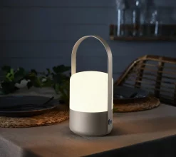 Northlight solcellelykt med hank, oppladbar, USB-C