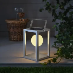 Northlight solcellelykt metall, varmgrå