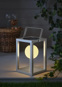 Northlight solcellelykt metall, varmgrå