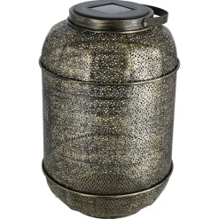 Northlight solcellelykt metall, hullmønster 40 cm