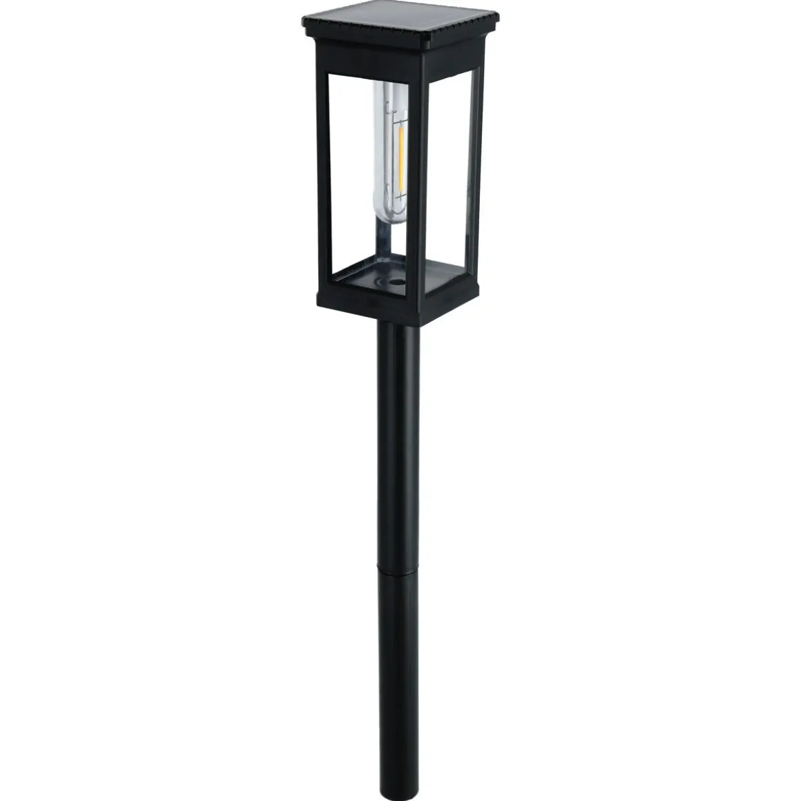 Northlight solcellelykt på spyd svart 53 cm