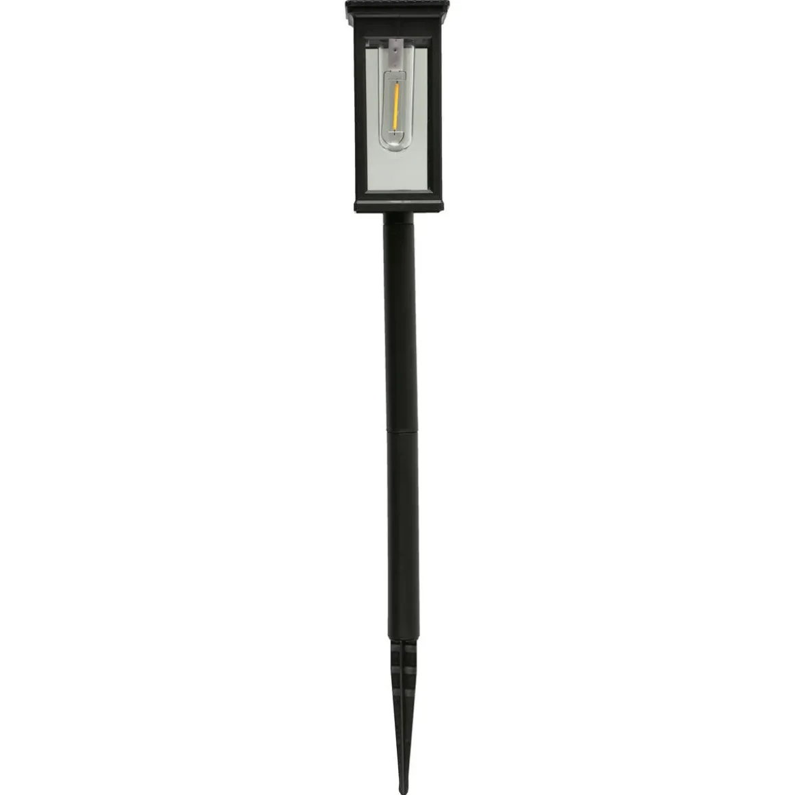 Northlight solcellelykt på spyd svart 53 cm
