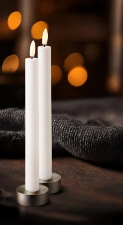 Northlight oppladbare LED stakelys 25 cm hvite, 2-pakning