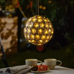 Northlight solcellebelysning hengende blomsterball 23 cm