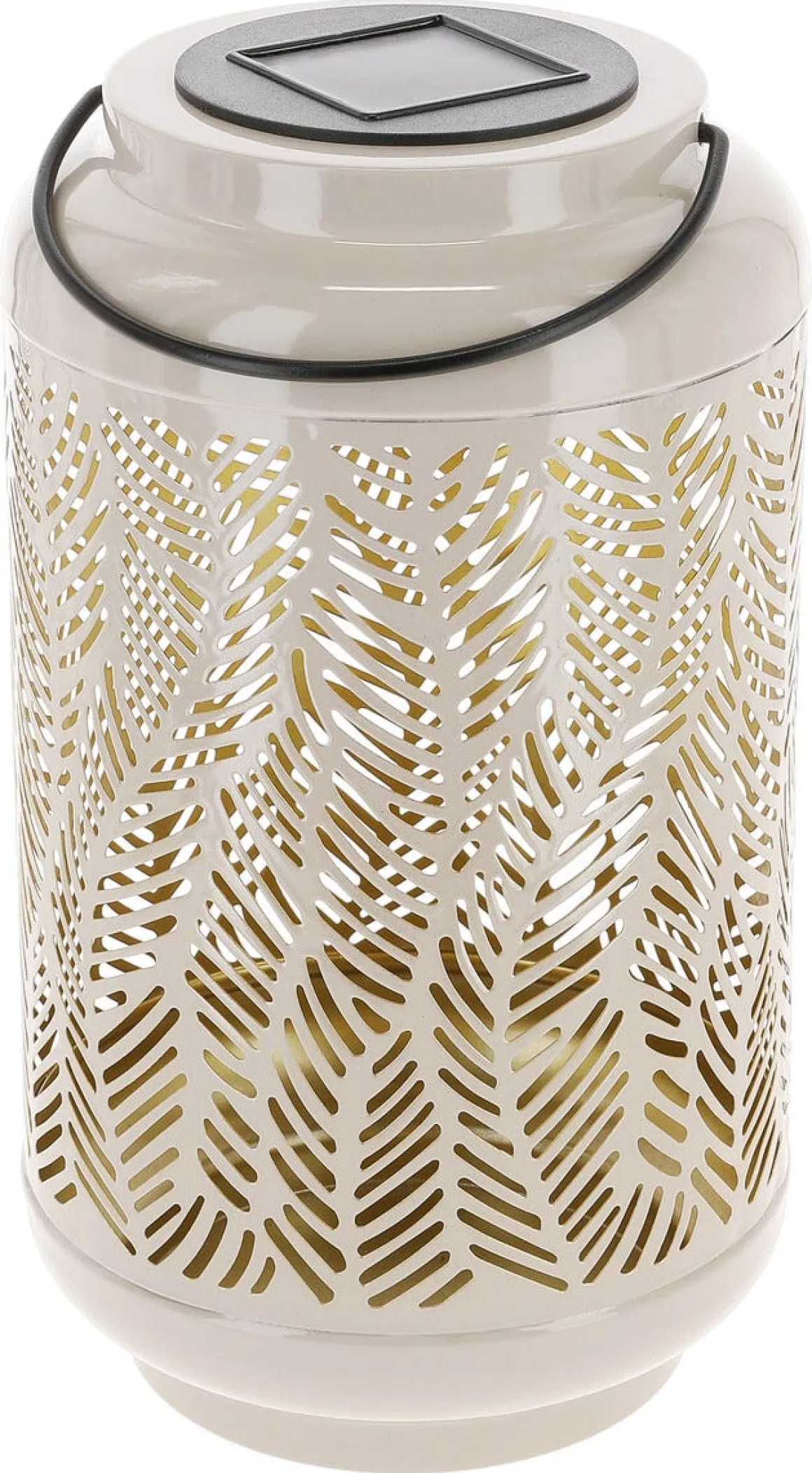 Northlight solcellelykt hullmønstret, beige