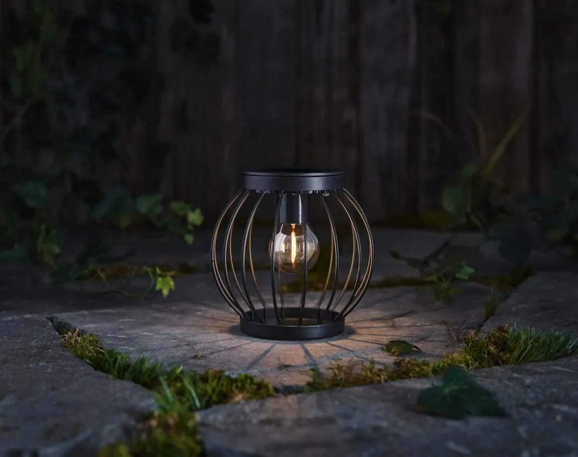 Northlight solcellelykt kurvlykt rund, 15,5 cm