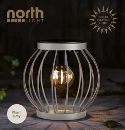 Northlight solcellelykt kurvlykt rund, 15,5 cm