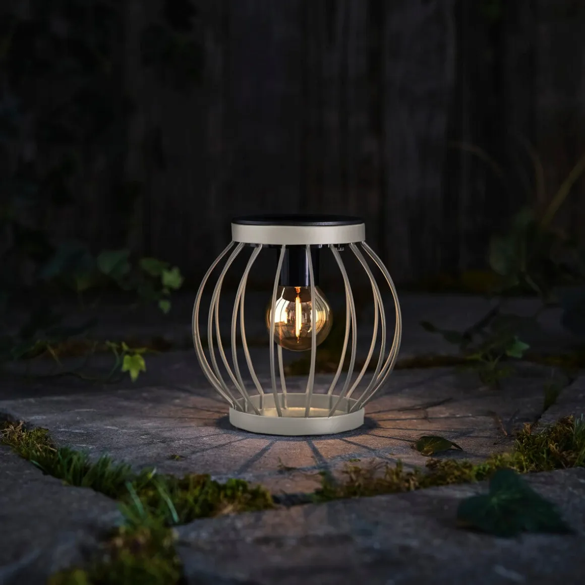Northlight solcellelykt kurvlykt rund, 15,5 cm