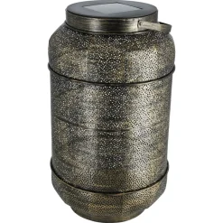 Northlight solcellelykt metall, hullmønster 40 cm