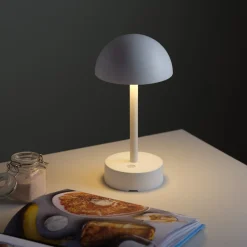 Northlight trådløs bordlampe, oppladbart batteri, hvit