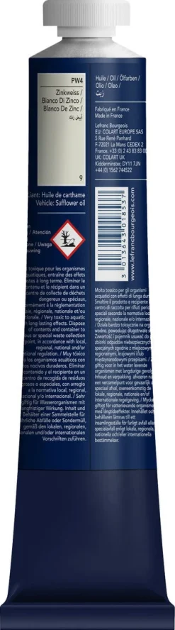 Oljemaling Lefranc & Bourgeois Fine Zinc White 200 ml, hvit