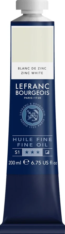 Oljemaling Lefranc & Bourgeois Fine Zinc White 200 ml, hvit