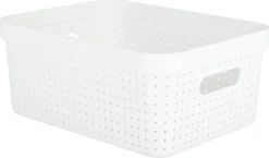Oppbevaringskurv Neat, hvit, resirkulert plast
