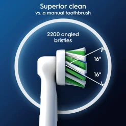 Oral-B Pro Cross Action børstehoder, hvit