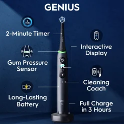 Oral-B iO9 elektrisk tannbørste Duo, 7 børstemodi, 2-pakning