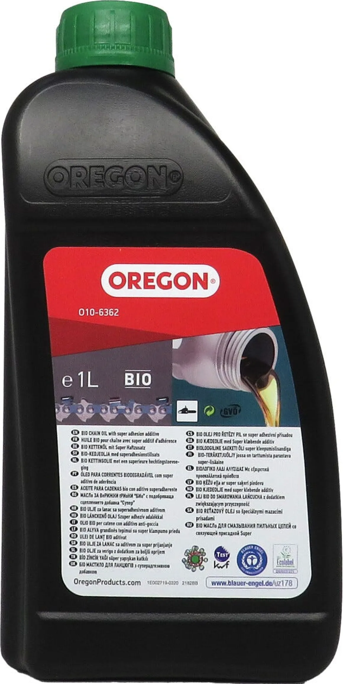 Oregon Bio sagkjedeolje for motorsag og hogstmaskin 1 l
