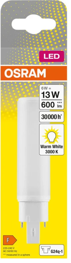 Osram Dulux LED G24Q-1 6 W D/E13 kompaktlysrør