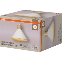 Osram Plaster Wood taklampe E27 hvit 22 cm