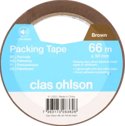 Pakketeip stille avriving brun 50 mm x 66 m