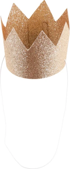 Papirkroner gull, 10 stk/pk