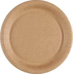 Papptallerken ubleket 22 cm, 20 stk/pk