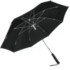 Paraply med LED-lys, svart, 103 cm diameter