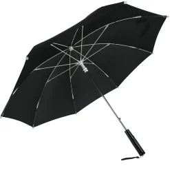 Paraply med LED-lys, svart, 103 cm diameter