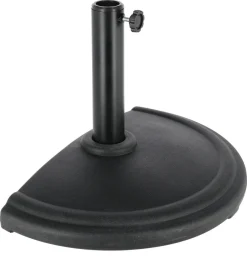 Parasollfot for halv parasoll, svart 10 kg