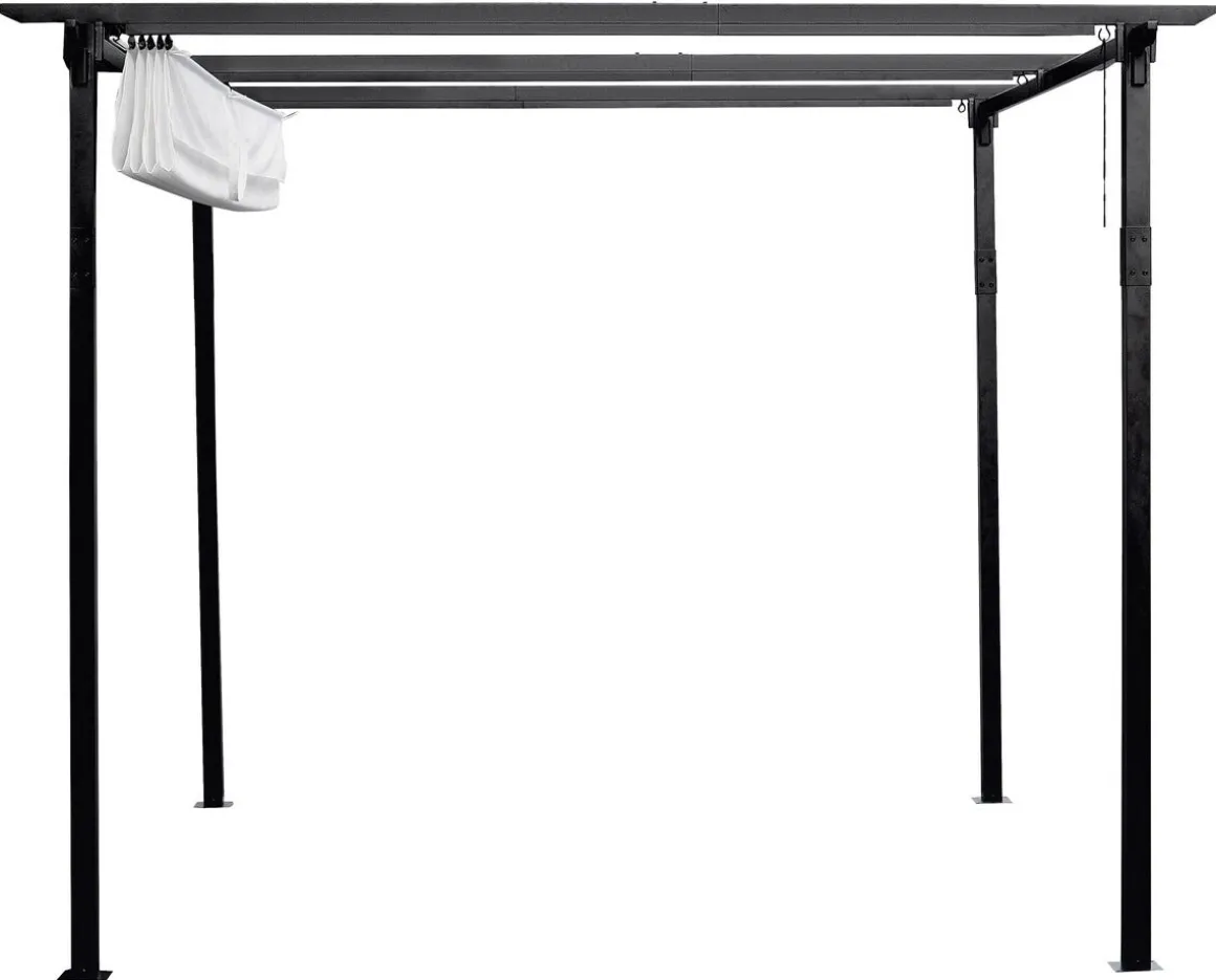 Pergola med soltak, 2,9 x 2,9 meter