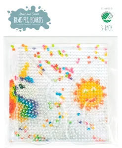 Perleplate for små perler, 3-pakning, fra 5 år