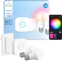 Philips Hue Essential startpakke E27 white and colour ambiance