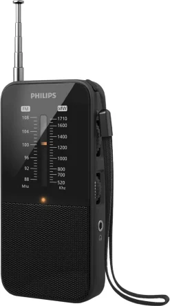 Philips TAR1509 bærbar FM/MW-radio, batteridrevet