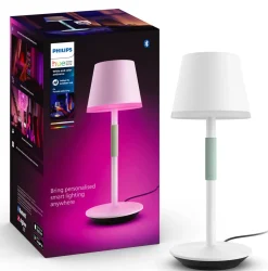 Philips Hue WCA Go bærbar bordlampe i metall, 35 cm