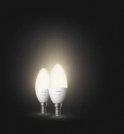 Philips Hue White LED-pære 5,5 W E14, Bluetooth 2-pakning