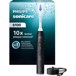 Philips Sonicare 6100 Series elektrisk tannbørste, svart