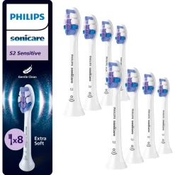 Philips Sonicare S2 Sensitive børstehode, 8-pakning
