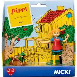 Pippi Langstrømpe figurpakke med tilbehør, fra 3 år