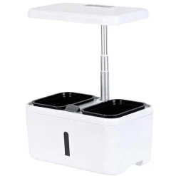 Plantelys LED med selvvannende potter og timer