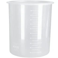 Plastbokser med lokk og volummarkering, 4-pakning