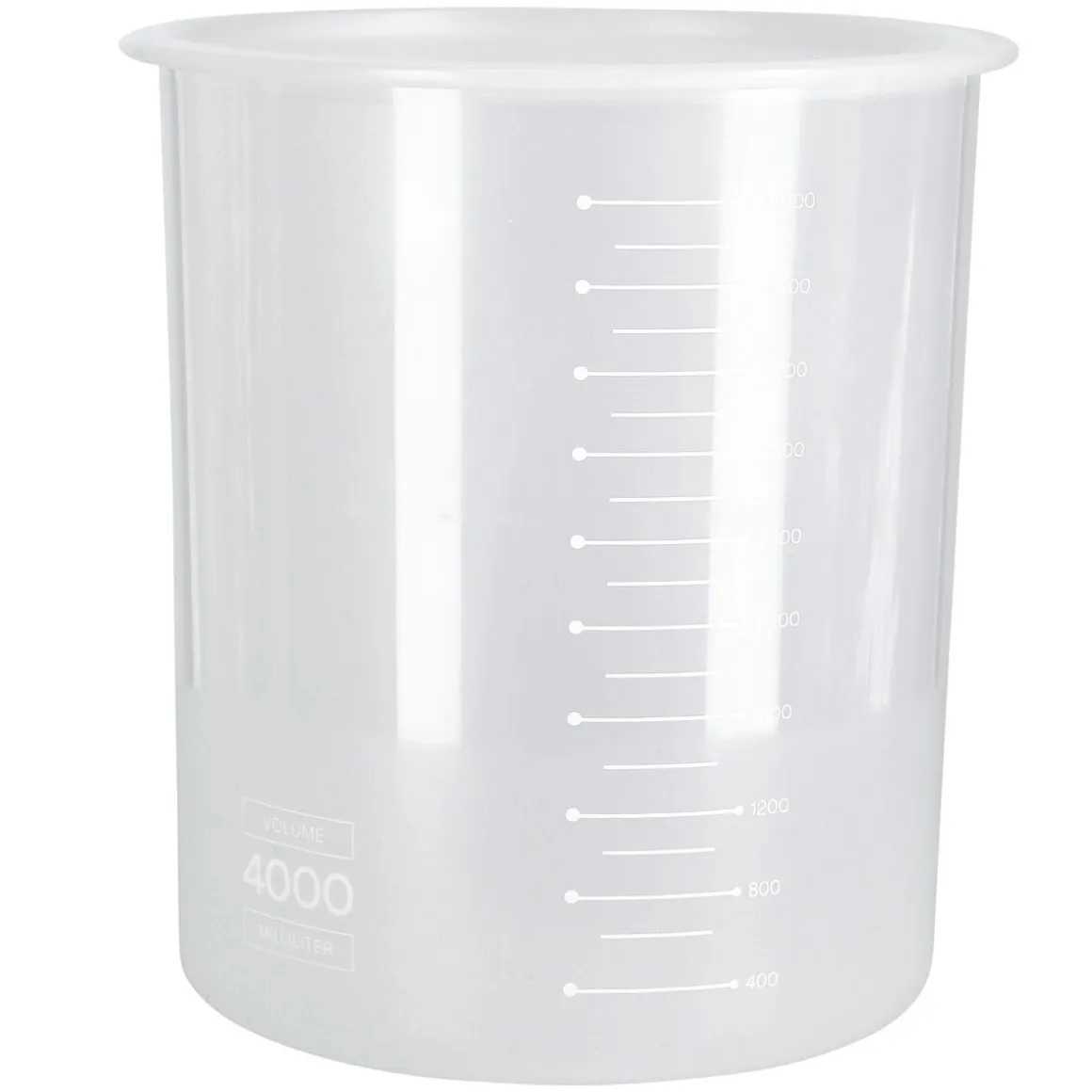 Plastbokser med lokk og volummarkering, 4-pakning