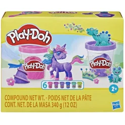 Play-Doh Sparkle glitter modelleire 6-pakning, fra 2 år