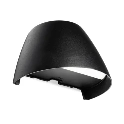 Plejd OUT-02 smart fasadebelysning ned svart vegglampe