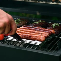 Pølseholder til grill, rustfritt stål