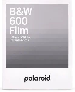 Polaroid 600 B&W svarthvittfilm med hvit ramme, 107 x 88 mm